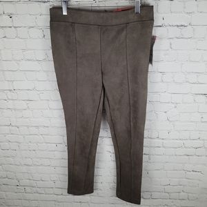 ANDREW MARC | taupe faux suede stretch pants